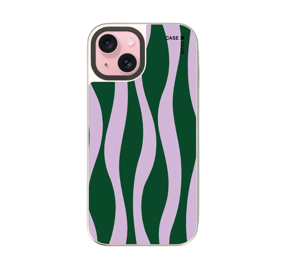 ลายคลื่นสีม่วงและเขียว